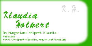 klaudia holpert business card